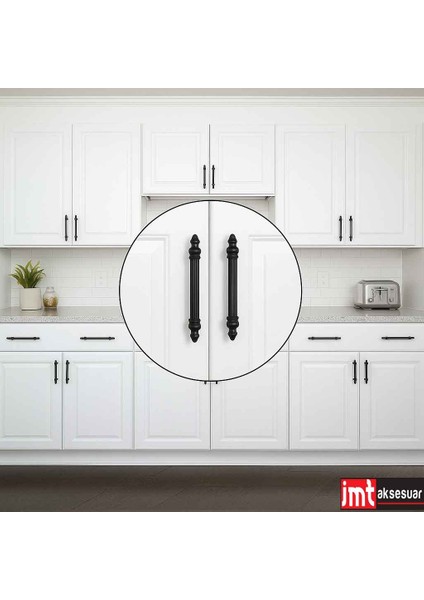 Sert Plastik 128 mm Siyah Mobilya Mutfak Dolabı Komidin Tv Ünütesi Dolap Kulpları 10 Ad indirimleri