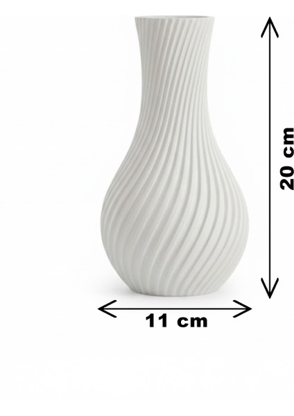 Sarmal Çizgili Modern Vazo Sarı (20X11CM) fiyatları