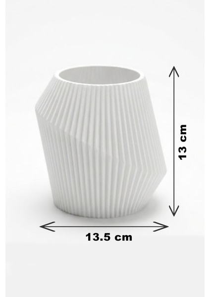 Geometrik Hatlı Çizgi Desenli Modern Saksı Vazo Sarı (13X13,5CM) fiyatları