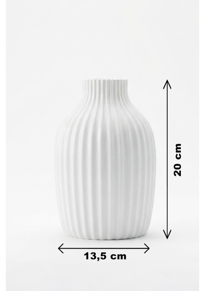 Klasik Çizgili Dekoratif Vazo Mor (20X13,5CM) fiyatları