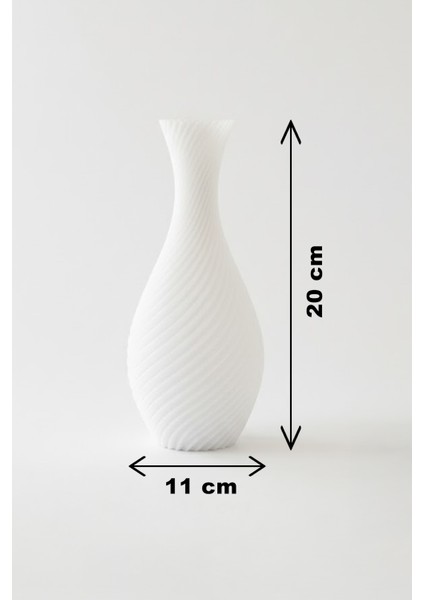 Zarif Kıvrım Tasarımlı Dekoratif Vazo Yeşil (20X11CM) fiyatları