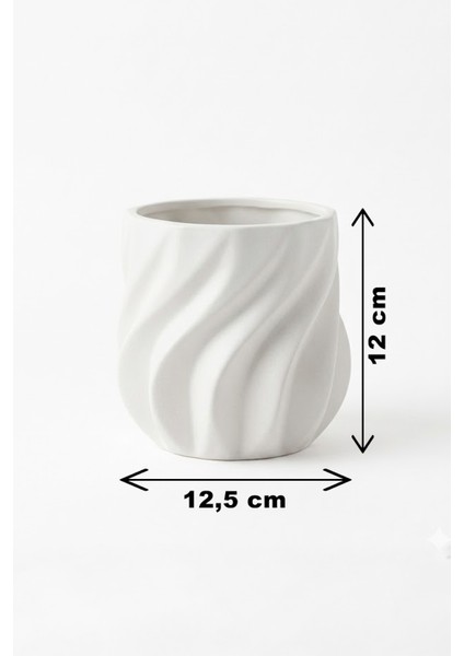 Esnek Dalga Tasarımlı Dekoratif Vazo Mor (12X12,5CM) fiyatları