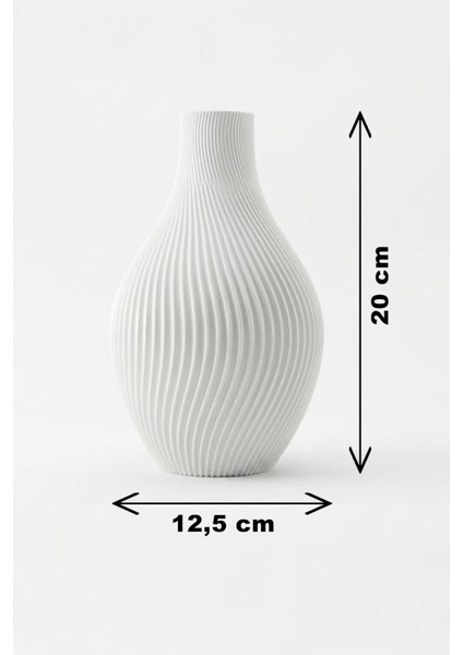 Dekoratif Sprial Tasarımlı Vazo Kırmızı (20X12,5CM) fiyatları