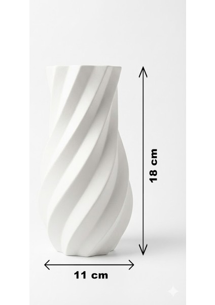 Spiral Tasarımlı Dekoratif Vazo Mor (18X11CM) fiyatları