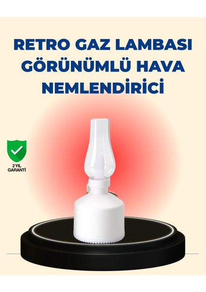 Kablosuz Retro Buhar Makinesi Gaz Lambası Tasarım Ledli Difüzör - MK001R-4OD821