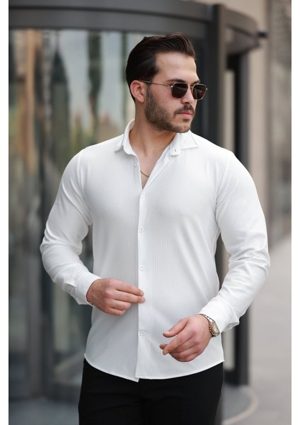 Erkek Fitilli Uzun Kollu Gömlek