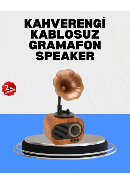 Şarjlı Mini Retro Radyo Bluetooth Hoparlör Çoklu Bağlantı Seçenekli - MK001R-4OD9G6