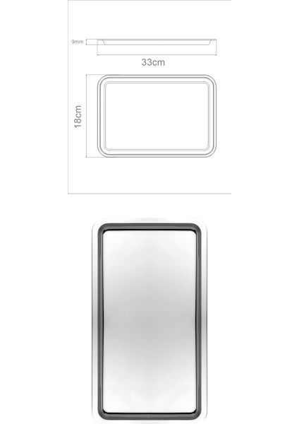 Hsnet Sunum Tepsisi Çay Kahve Tepsisi 33X18 cm 430 Paslanmaz Çelik - MK001R-4LUW18 fiyatları