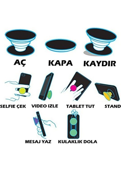 Telefon Parmak Tutucu - Asorti modelleri