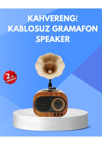 Retro Tasarımlı Mini Bluetooth Hoparlör ve Fm Radyo Çoklu Medya - MK001R-4OD9C2
