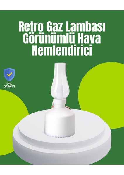 USB Şarjlı Retro Gaz Lambası Hava Nemlendirici LED Atmosfer Işıklı - MK001R-4OD810