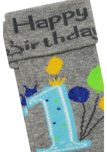 Doğum Günü Desenli Havlu Erkek Bebek Patik Çorap modelleri