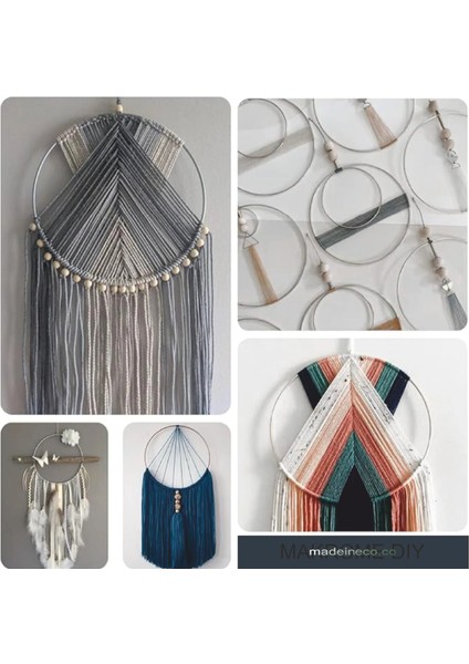 Metal Makrome Halka Seti 6'lı – Boyasız Ham Renk 10, 15, 20, 30, 38 ve 47 cm Çaplarında, Kapı Süsü, Duvar Dekoru, Dreamcatcher ve Dıy Tasarımlar Için Dayanıklı, Paslanmaz Premium Metal Çember Seti fırsatları