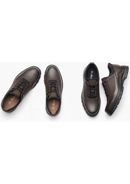 GR0455 Hakiki Deri Nubuk Üst Kalite Kalın Kaydırmaz Taban Soğuk Geçirmez Akıllı Bağcık Spor Klasik Casual