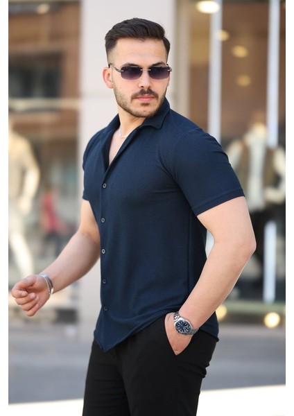 Erkek Kısa Kollu Örme Kumaş Pamuklu Gömlek fiyatları