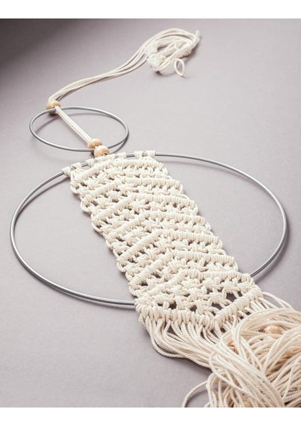 ø 38 cm 2 Adet Mat Altın Sarısı Makrome Halka – Kapı Süsü, Makrome Duvar Dekoru ve Çiçek Çelenk Yapım Çemberi, Paslanmaz Kalın (4 Mm) Kasnak