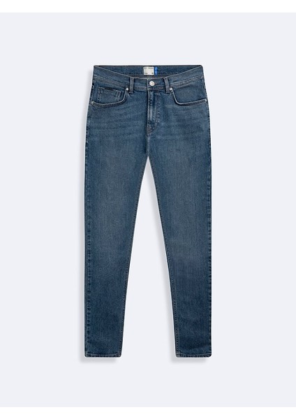 New Smarty Dar Paça Orta Bel Mavi Jean Pantolon