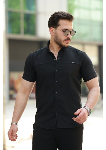 Erkek Çıtçıt Düğmeli Kısa Kollu Gömlek