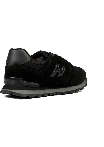 Peru 102 19250-M Siyah-Füme Erkek Hakiki Deri Spor Ay