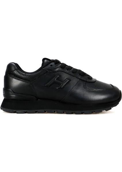 Peru Plus 102 19250P-M Siyah Erkek Hakiki Deri Spor A