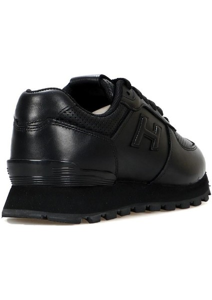 Peru Plus 102 19250P-M Siyah Erkek Hakiki Deri Spor A