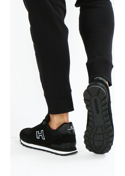 Peru 102 19250-M Siyah-Beyaz Erkek Hakiki Deri Spor A