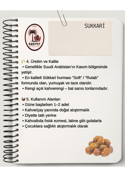 Sükkari Yaş Hurma – Medine Özel Seçim