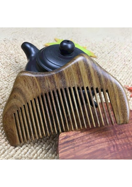 Ahşap Sandal Ağacı Gugu Masaj Yüz Masaj Gua Sha Saç Tarağı Model 8