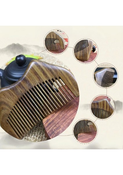 Ahşap Sandal Ağacı Gugu Masaj Yüz Masaj Gua Sha Saç Tarağı Model 8 fiyatları