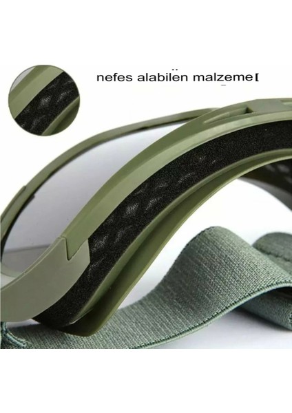 Taktikal Gözlük 3 Lensli Koruyucu Maske / Tactical Gözlük / Airsoft ve Motosiklet Gözlüğü
