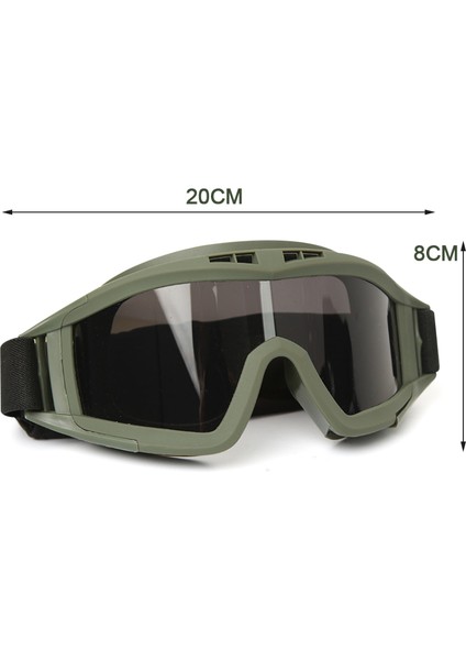 Taktikal Gözlük 3 Lensli Koruyucu Maske / Tactical Gözlük / Airsoft ve Motosiklet Gözlüğü