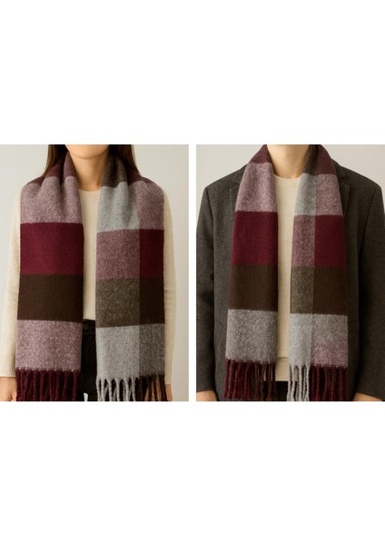 Yumuşak Dokulu Çok Renkli Unisex Şal Atkı