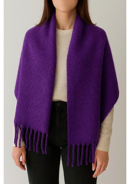 Yumuşak Dokulu Mor Kadın Şal Atkı fiyatları