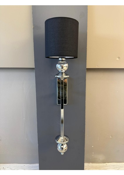 Nereid Krom Renk Aplik Siyah Kumaş Başlık Şık Elektrikli Duvar Apliği fırsatları