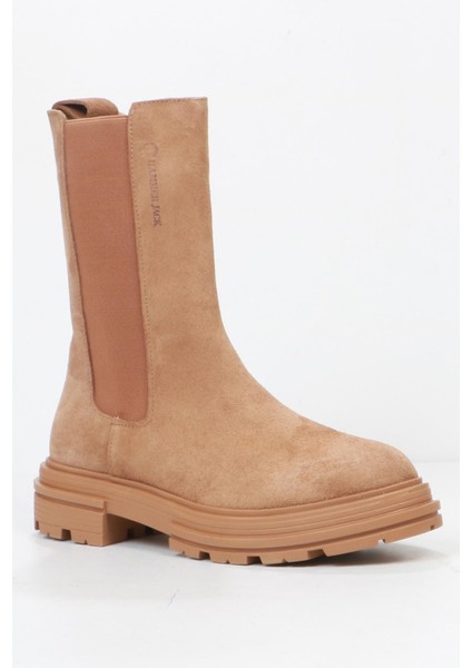 455 2335-Z Tapera Taba Süet Kadın Hakiki Deri Bot