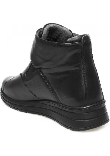21352 Peykan Siyah Kadın Hakiki Deri Bot