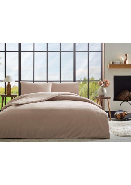 Flanel Nevresim Takımı Çift Kişilik Toprak Colour