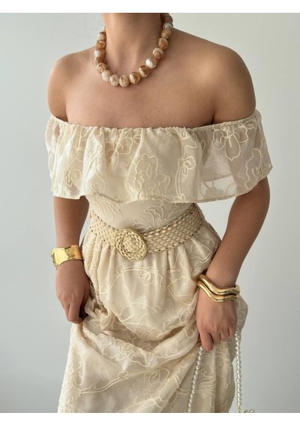 Reget Kemerli Elbise