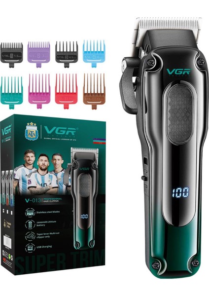 Profesyonel Şarjlı Saç Kesme Makinesi, 200 Dakika Çalışma Süresi, 7000 Rpm ve 8'li Tarak Seti