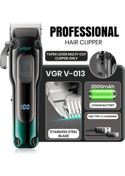 Profesyonel Şarjlı Saç Kesme Makinesi, 200 Dakika Çalışma Süresi, 7000 Rpm ve 8'li Tarak Seti fiyatları