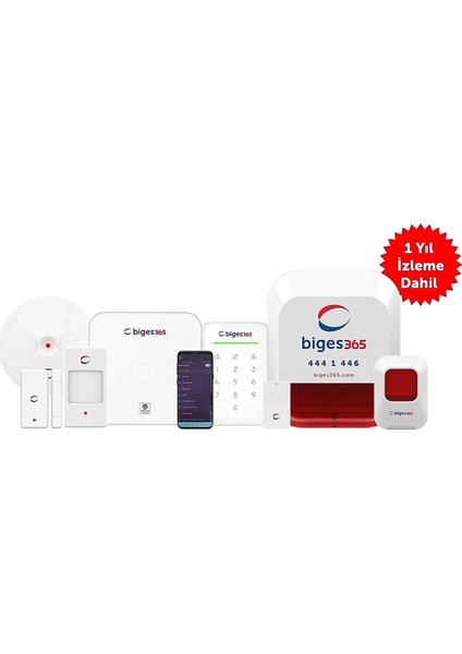 BGS365-BK-4G Smart Kablosuz Alarm Seti Ultra Ev/işyeri 1 Yıl Izleme