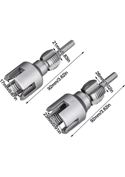 Iç Dış Plastik Boru Diş Açma Seti 1/2 ve 3/4 Inç Uyumlu 2’li Set