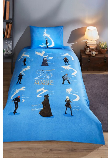 Harry Potter Patronus Tek Kişilik Lisanslı Lastikli Çocuk Nevresim Takımı