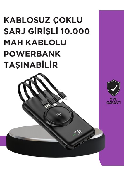 Çoklu Cihaz Uyumu ile Kablolu ve Kablosuz Şarj – Pratik Powerbank