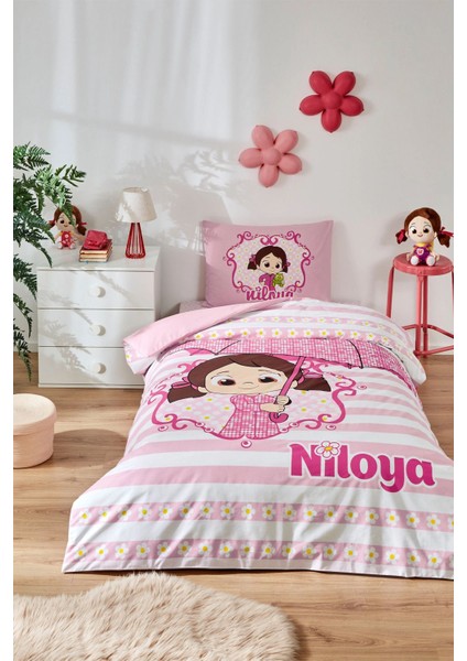 Niloya Yağmur Tek Kişilik Lisanslı Lastikli Çarşaf Çocuk Nevresim Takımı