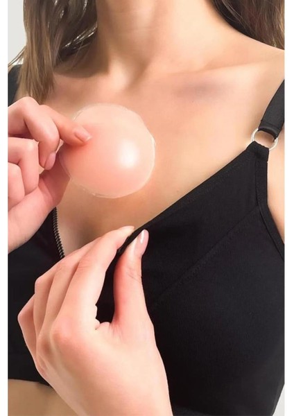 Kadın Silikon Göğüs Ucu Kapatıcı Pedi 1 Çift