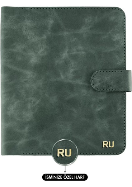 Isme Özel Çıtçıtlı Fonksiyonlu iPad Organizer - %100 Rainbow Deri - ET01002 - Haki fiyatları