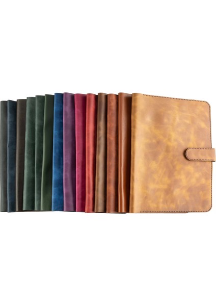 Isme Özel Çıtçıtlı Fonksiyonlu iPad Organizer - %100 Rainbow Deri - ET01002 - Kırmızı