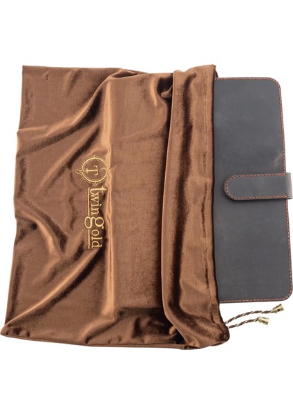 Isme Özel Çıtçıtlı Fonksiyonlu iPad Organizer - 10,9" (Inç) - %100 Crazy Deri - ET01004 - Kahverengi indirimleri