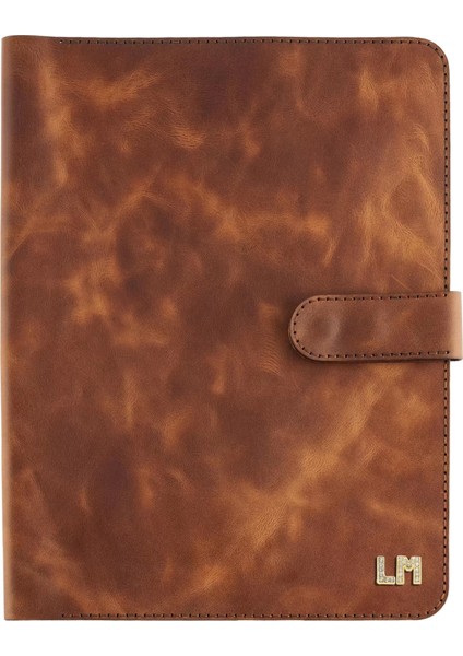 Isme Özel Çıtçıtlı Fonksiyonlu iPad Organizer - %100 Rainbow Deri - ET01002 - Kahverengi fırsatları